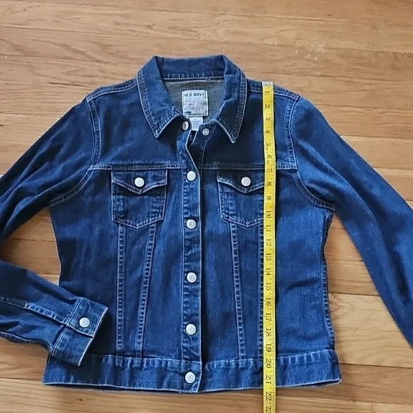 Old Navy Stretch Denim Jean Jacket Women's Size Medium - Picture 8 of 14